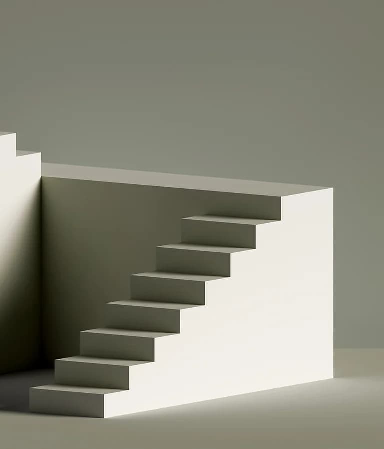 Minimalist architectural staircase